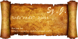 Szántó Judit névjegykártya